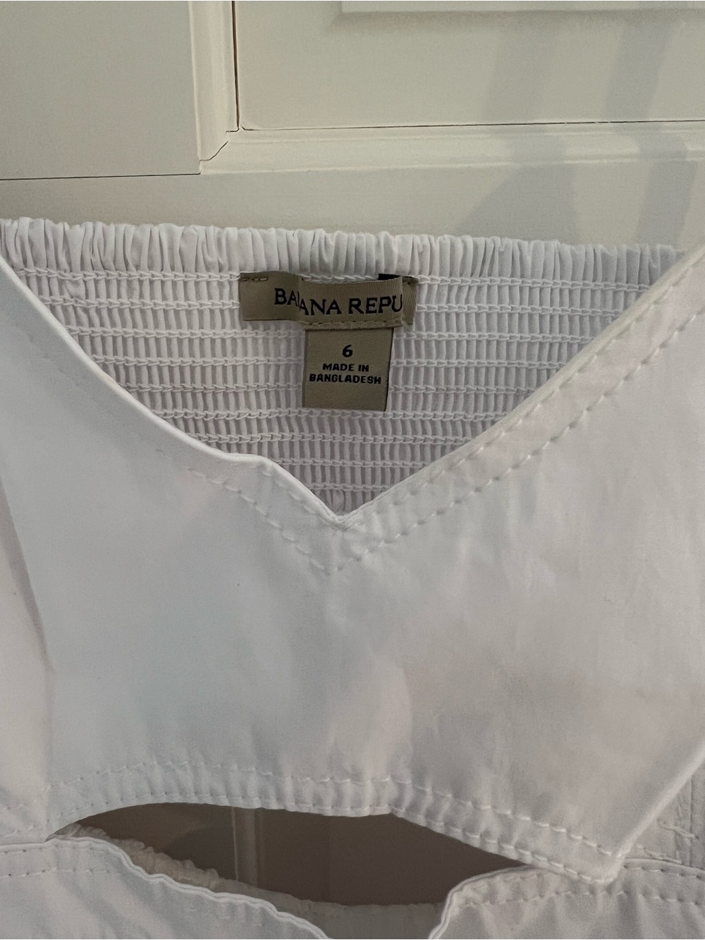 Banana Republic White Midi Dress with Front Cutout - Picture 2 of 4